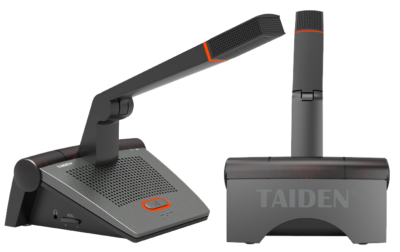 Digital IR Wireless Delegate Unit HCS-5381RD (rectangular columnar metal microphone, discussion, with battery)  Бездротовий інфрачервоний пульт делегату TAIDEN   HCS-5381RD (дискусія)
