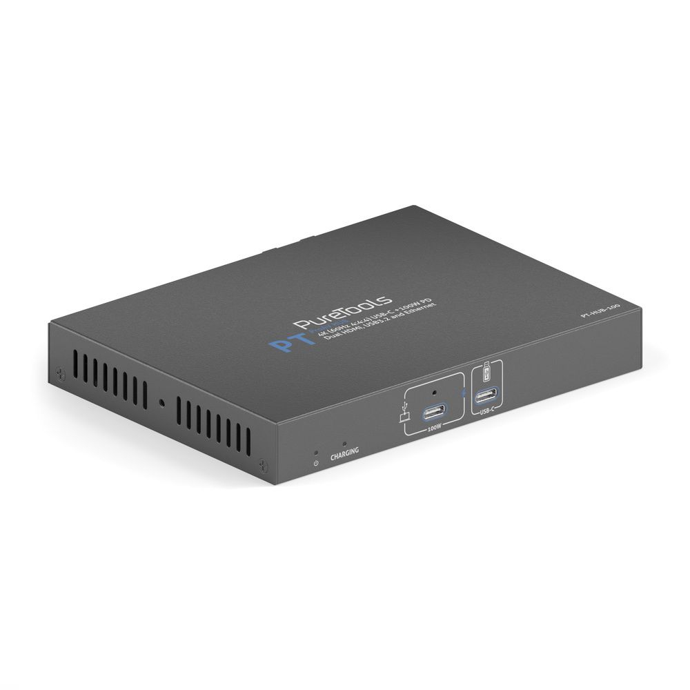 PT-HUB-100 Док-станція ProAV USB-C в режимі - 4K (60 Гц 4:4:4) USB-C + 100 Вт PD Подвійний вихід 4K HDMI, USB3.2 і Ethernet