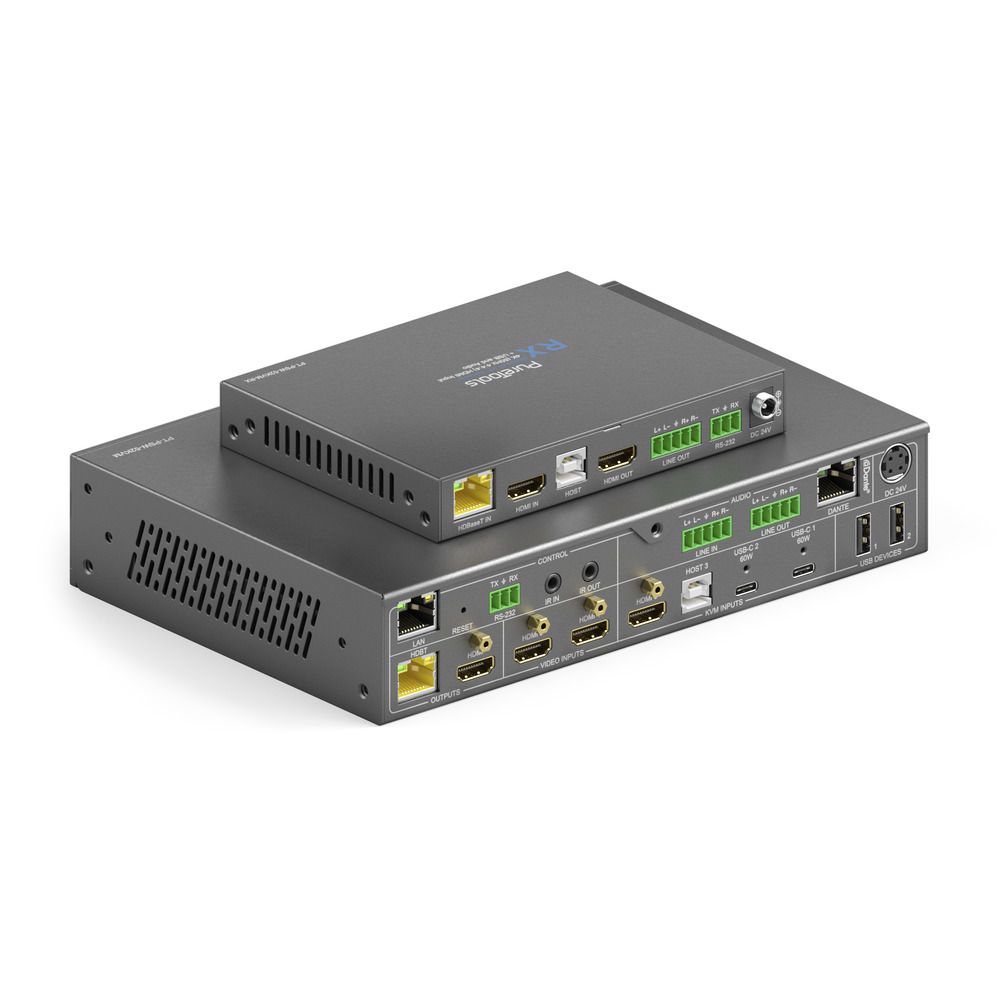 PT-PSW-52KVM USB-C KVM-перемикач із Dante і Multiview, 4K (60 Гц 4:4:4) через USB-C / HDMI+USB.