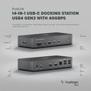 VL-D200 Док-станція 14-в-1 USB-C-1x HDMI 2.1 8K30,1x HDMI 2.0 4K60, USB4 Gen3 100W PD,вихід 2 екрани