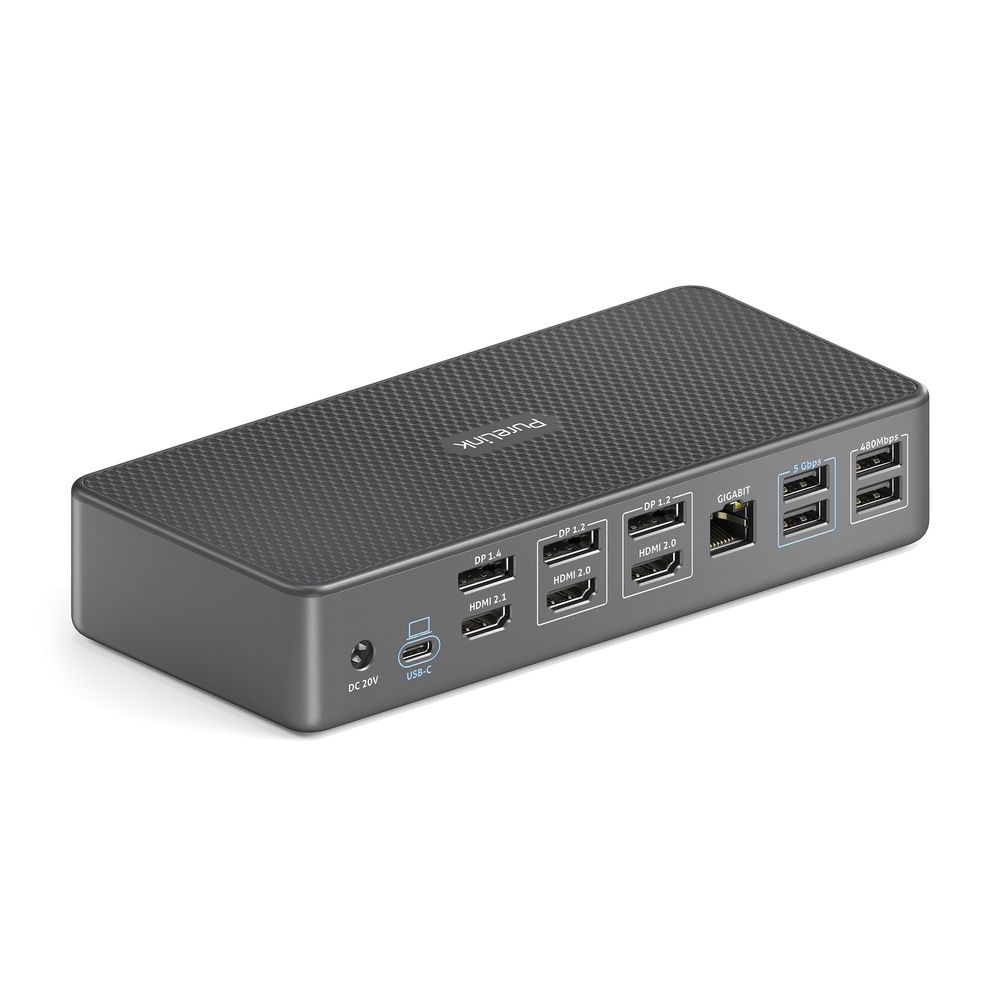 VL-D230DL Док-станція 18-в-1 USB-C DisplayLink-1x HDMI 2.1 8K30, 2x HDMI 2.0 4K60, 1x DP 1.4.,2x DP