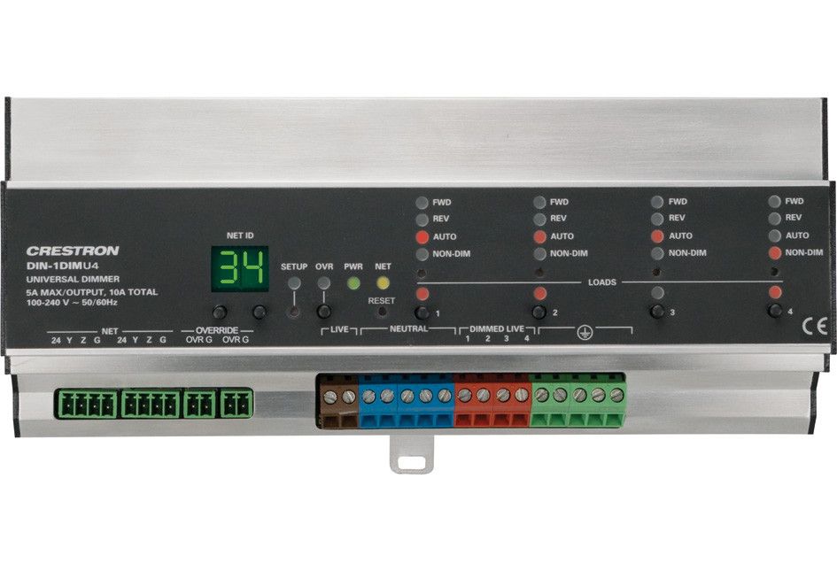 Модуль управління освітленням Crestron DIN-1DIMU4