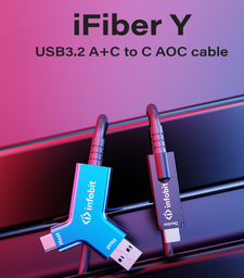 iFiber Y10 Активний оптоволоконний кабель USB 3.2 A+C до C, 10 Гбіт/с, 10m