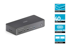 VL-D200 Док-станція 14-в-1 USB-C-1x HDMI 2.1 8K30,1x HDMI 2.0 4K60, USB4 Gen3 100W PD,вихід 2 екрани